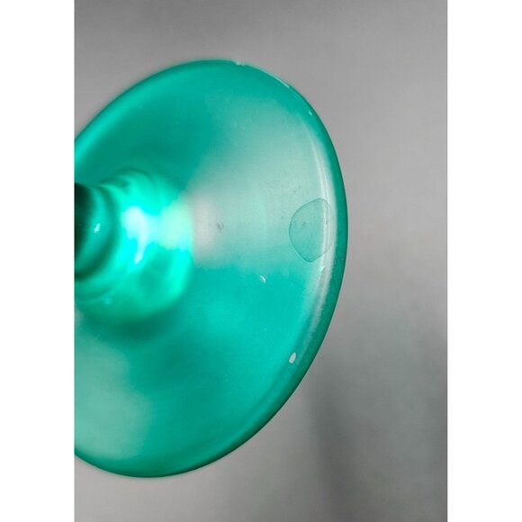 Day Of The Dead Sugar Skull Teal Wine Glass With Colorful Floral Design READ - Picture 5 of 6